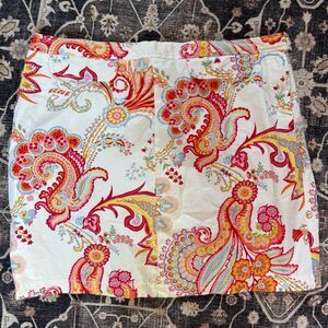 Y2K Vintage Tommy Hilfiger Pink Floral Pattern White Mini Skirt Size 14 Large